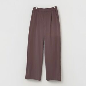 Halara Women's Purple Pleated Wide Leg Pants Stretchy‎ Pull-On Small